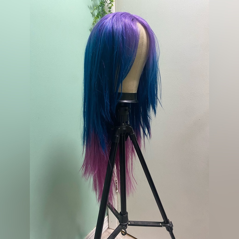 Vibrant Blue, Purple and Pink Lace Front Wig